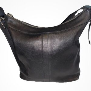Vintage Coach Legacy Black Leather Hobo Messenger Crossbody Bag Purse 9188